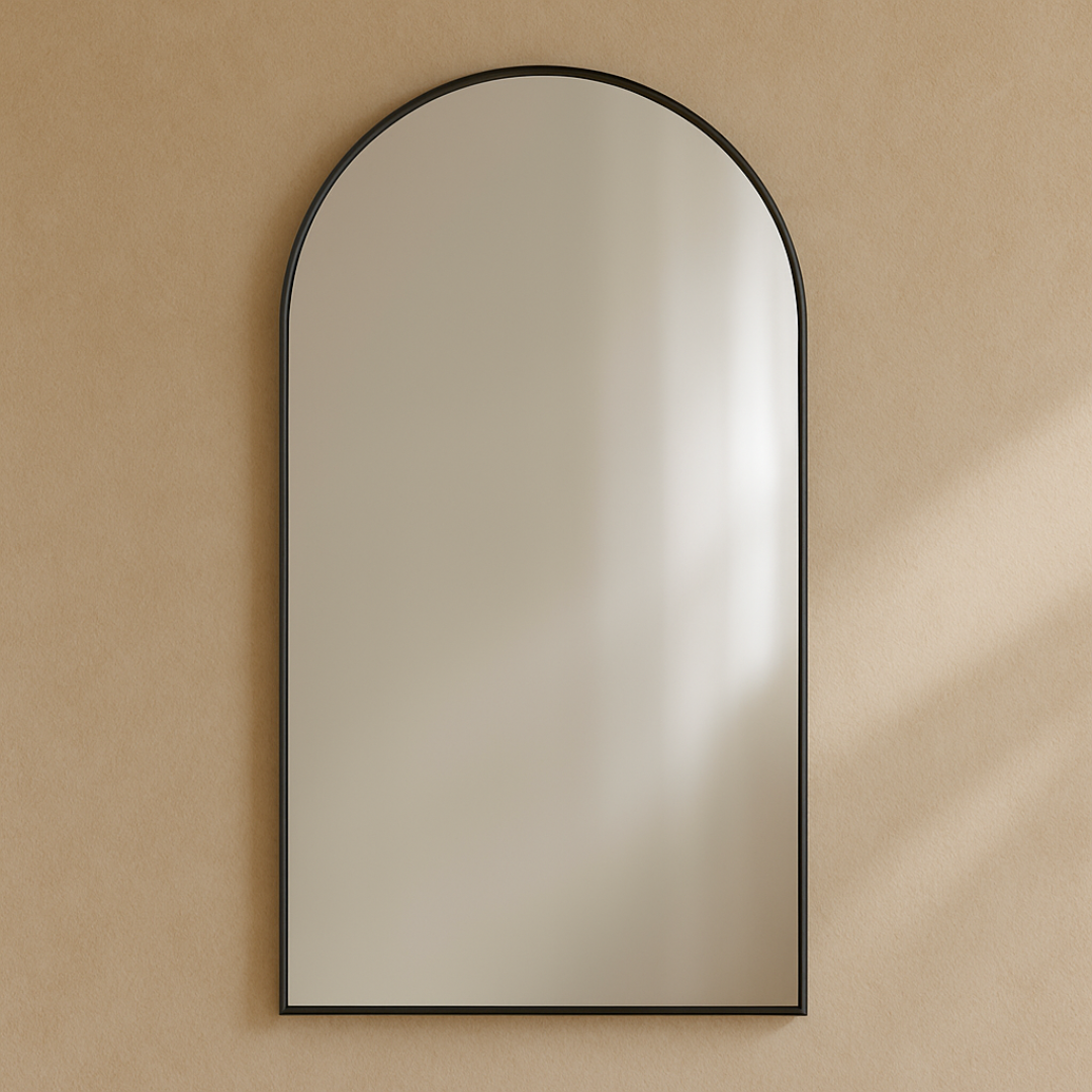 Black Arch Wall Mirror
