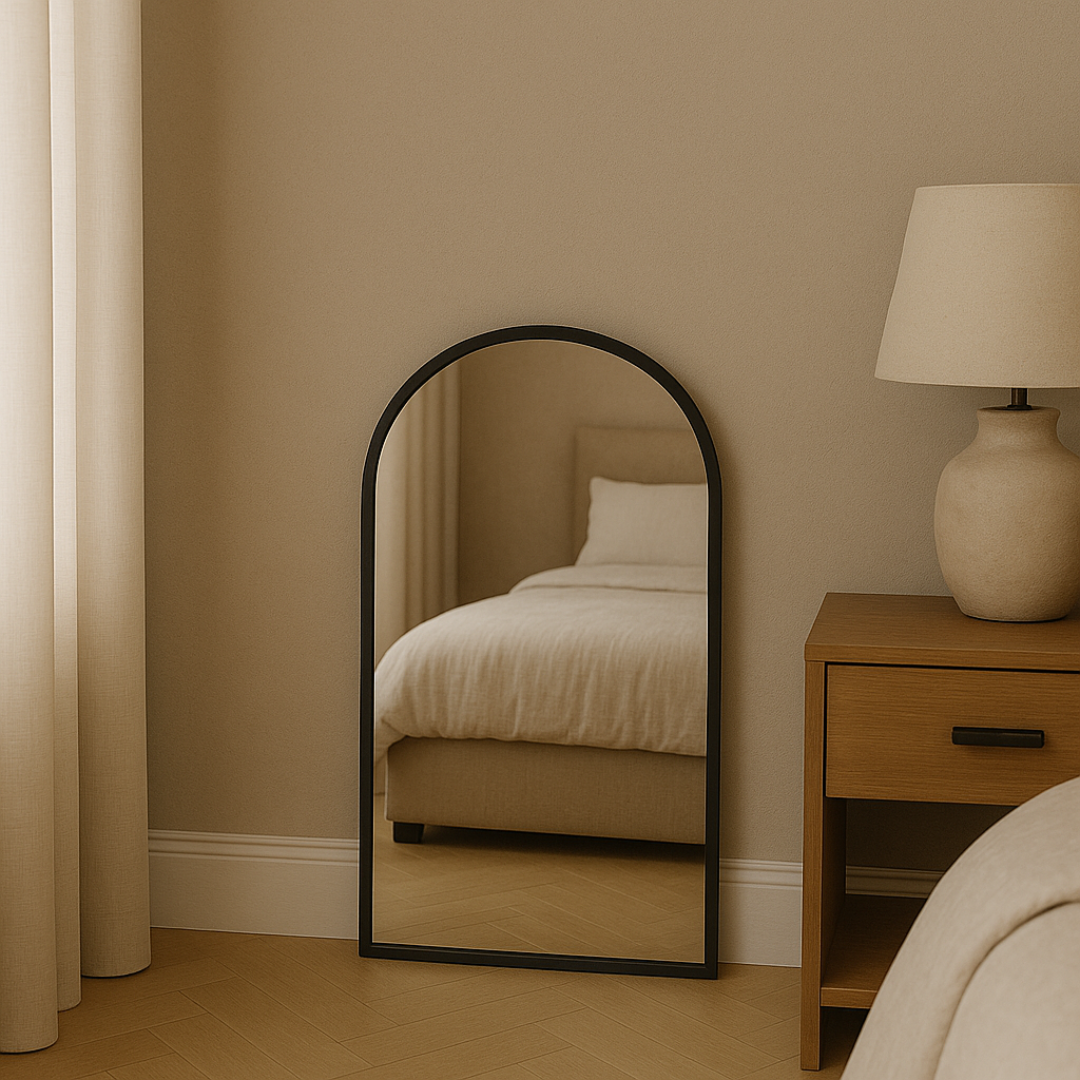 Black Arch Wall Mirror