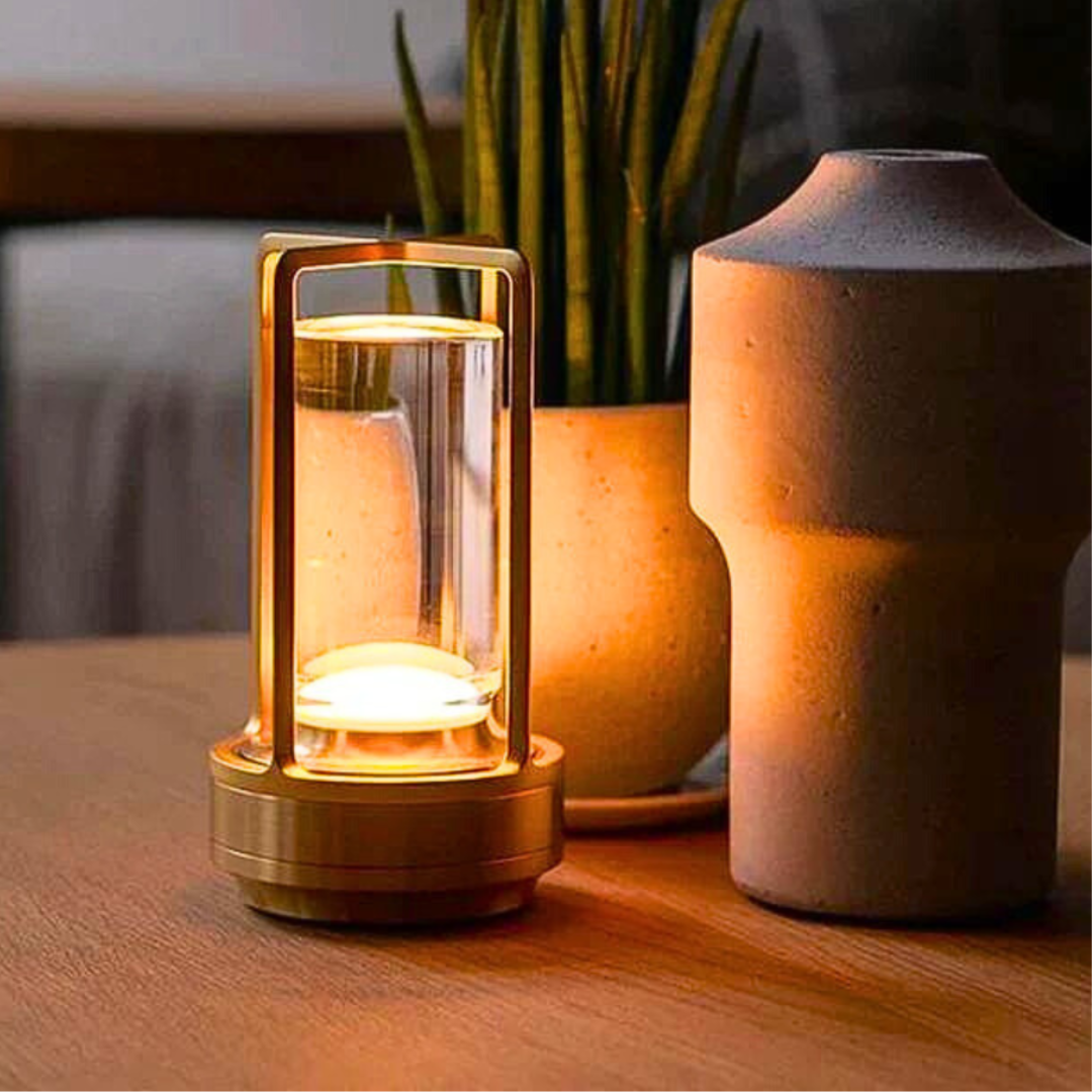 Klarako Crystal Lantern Lamp™ | Cordless LED Touch Table & Desk Lamp