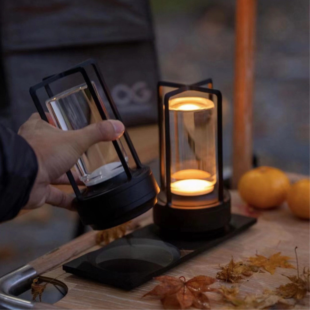 Crystal Lantern | Cordless LED Touch Table & Desk Lamp | Small, Modern