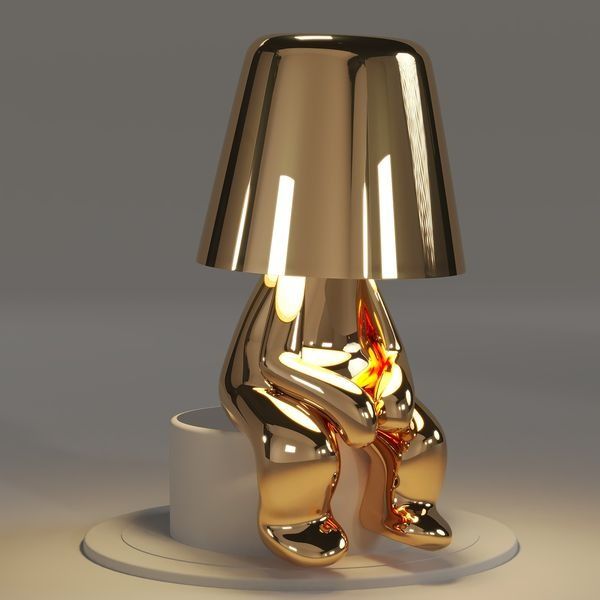 The Italian Brothers Thinker Lamp Gold